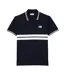 Mens Striped Premium Cotton Polo Shirt Black Lacoste-2