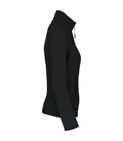 Womens/ladies maureen microfleece jacket black Kariban