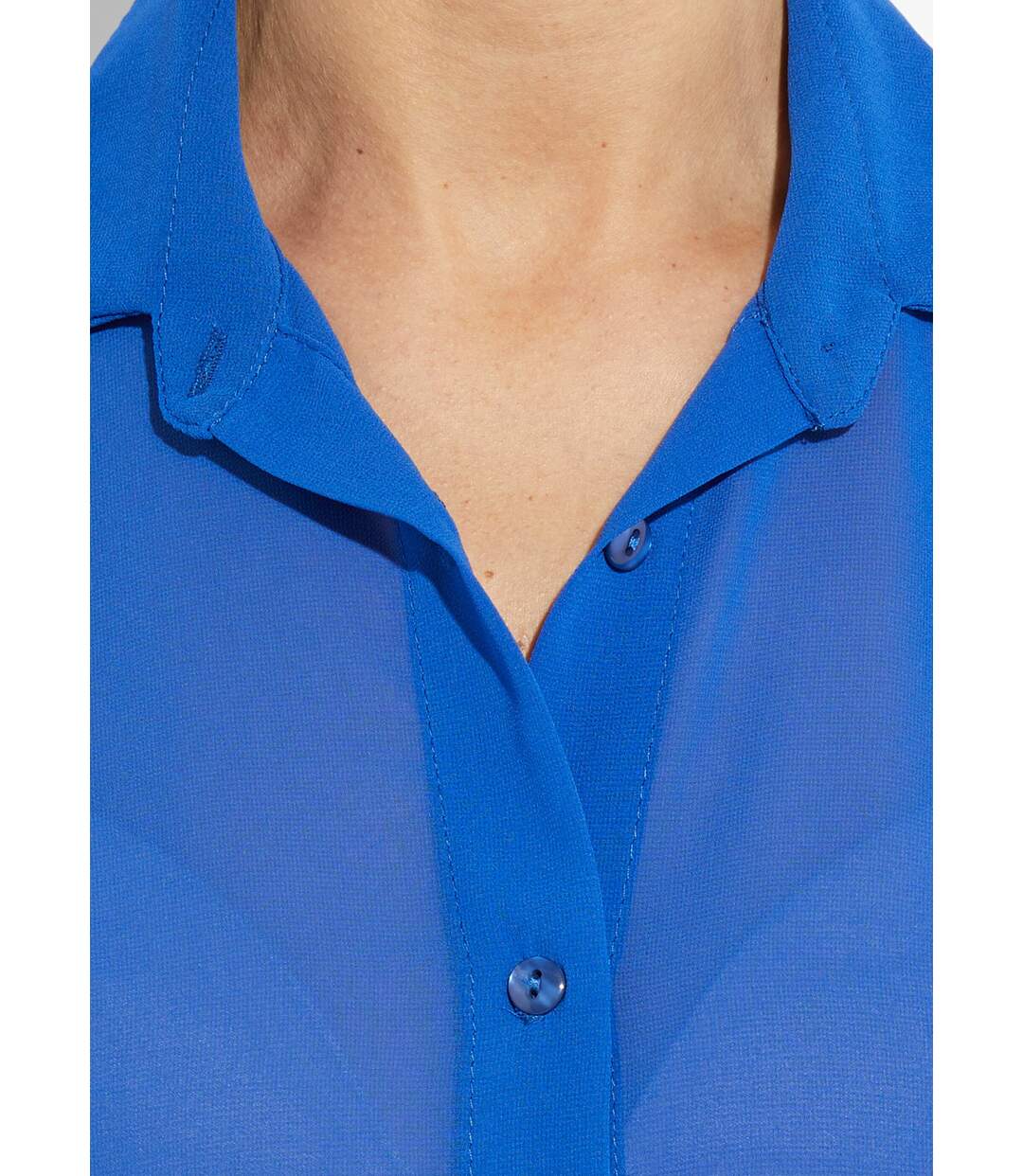 Chemisier vaporeux voile manches longues-4