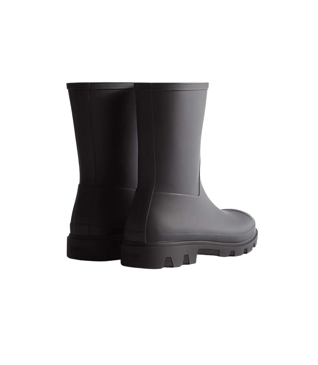 Mens downpour short wellington boots black Hunter-2