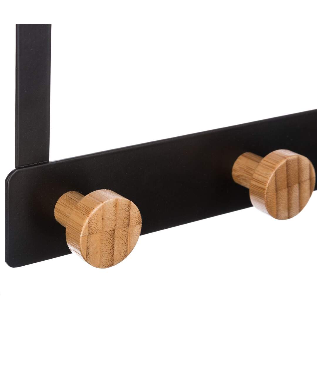 Porte-serviettes de porte scandinave Natureo - Noir-2