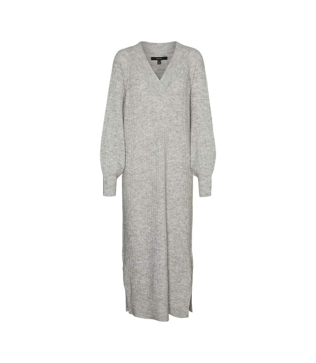 Robe grise femme vero moda philine-1