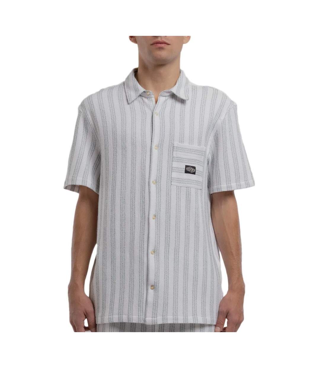 Chemise ecru/verte homme teddy smith akuma-1