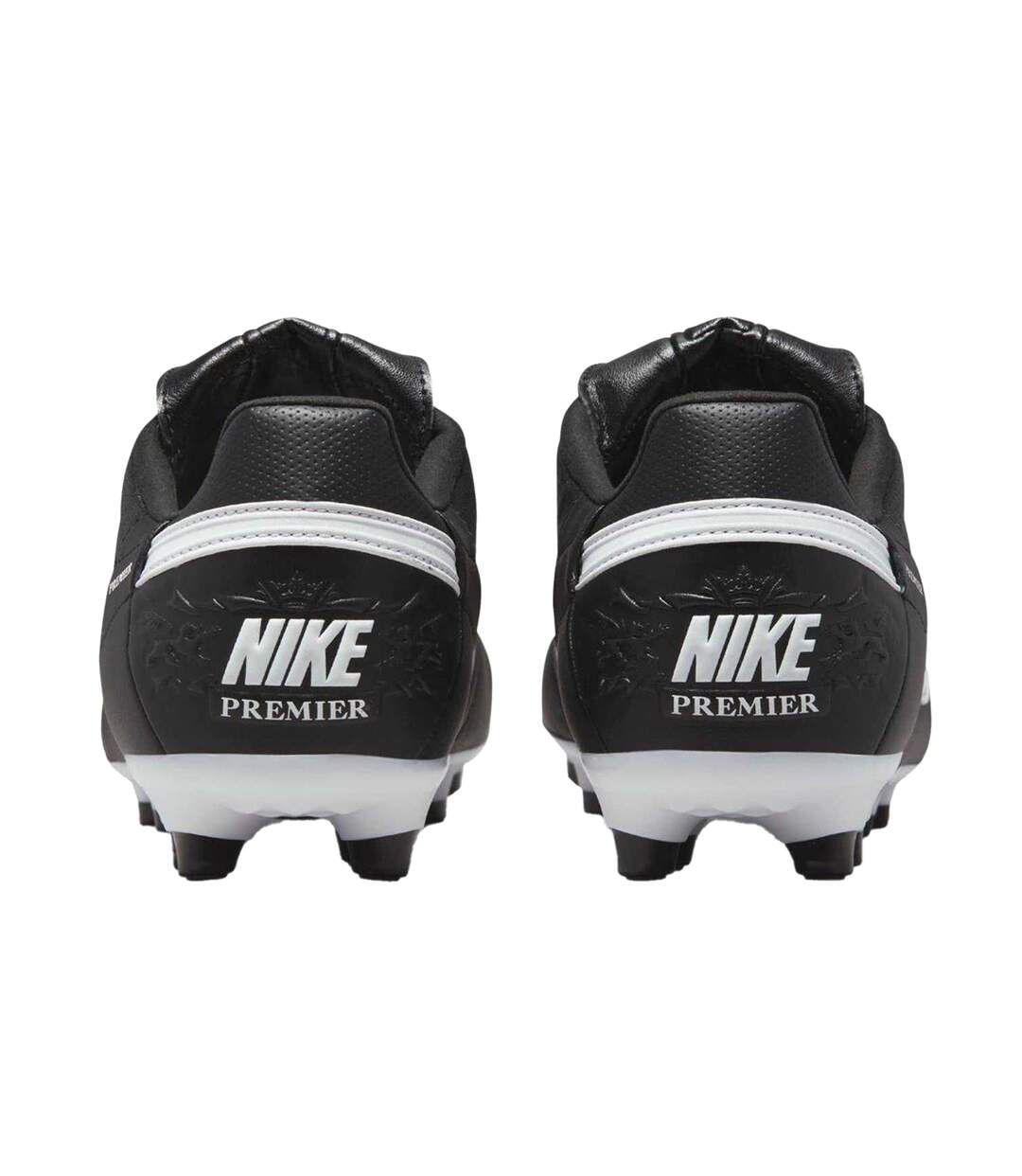 Mens Premier 3 Classic Leather Firm Ground Football Boots Black White Nike-2