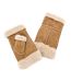 Womens/ladies Glitten Sheepskin Mittens Tan Eastern Counties Leather-1