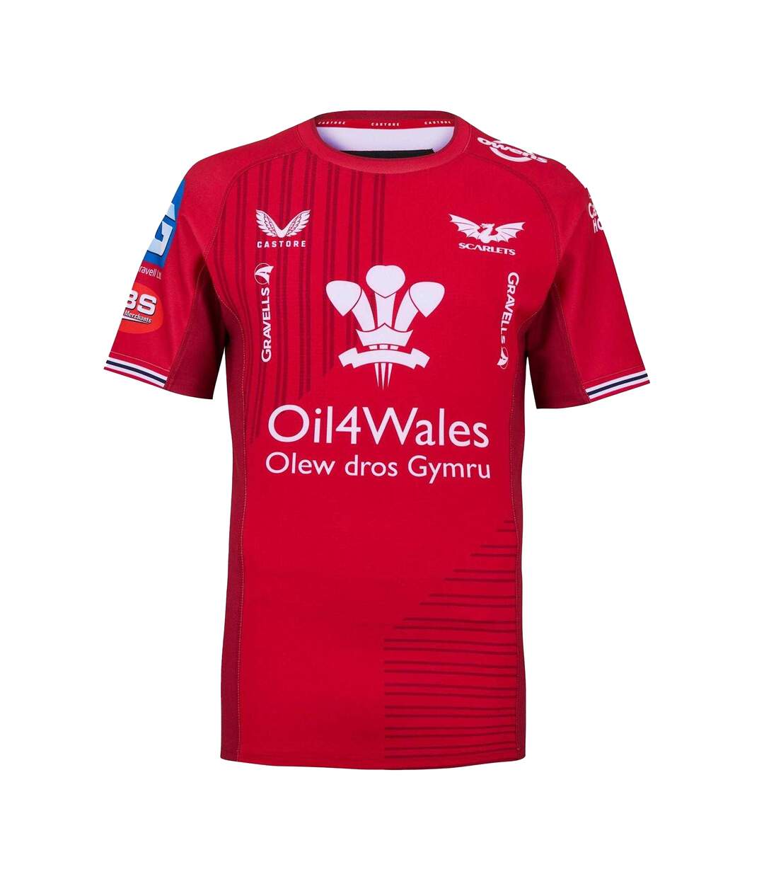 Haut De Rugby Motif/style Rétro Scarlets Homme Rouge Écarlate Castore-1