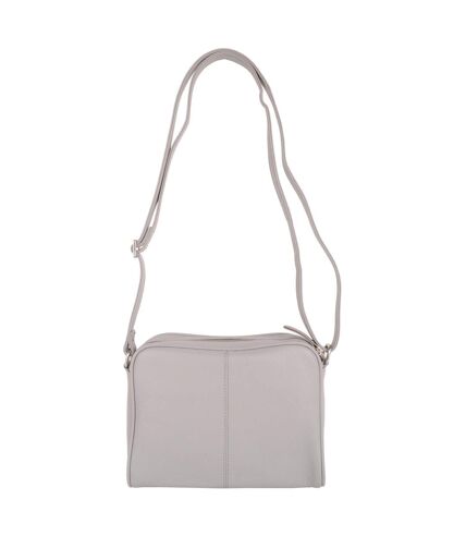 Womens/ladies margot suede handbag one size light grey Eastern Counties Leather