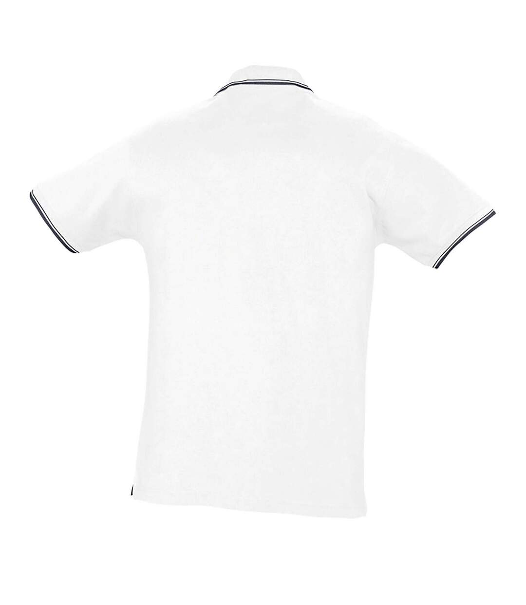 SOLS Mens Practice Tipped Pique Short Sleeve Polo Shirt (White/Navy) - UTPC321