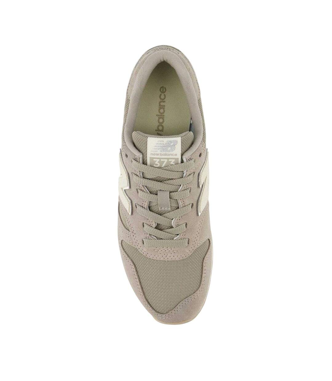 Womens/ladies 373 Suede Cushioned Trainers Off White New Balance-2