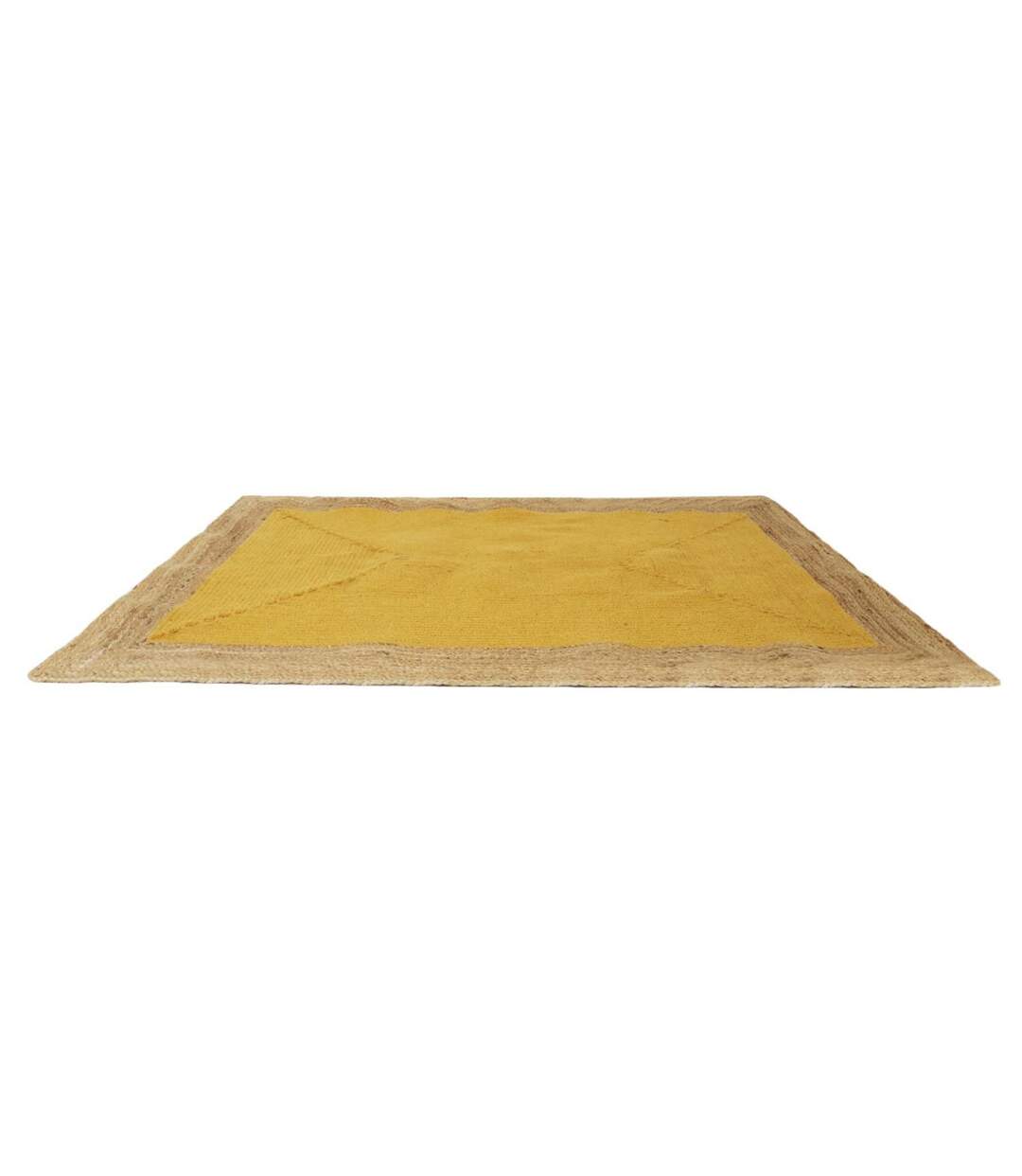 Tapis Déco en Jute Rodame 120x170cm Moutarde-2