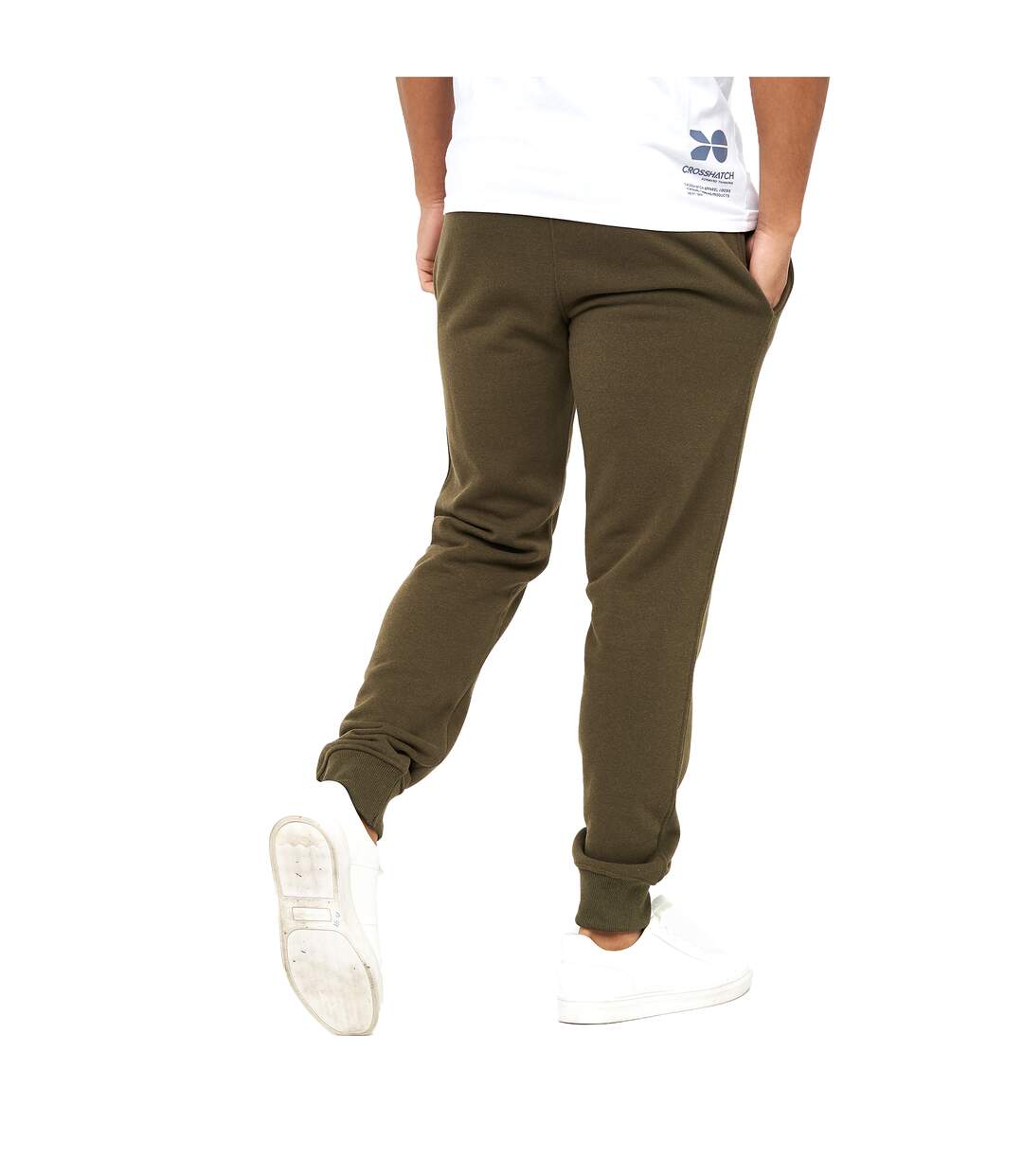 Pantalon de jogging mayview homme vert kaki foncé Crosshatch-2