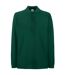 Fruit Of The Loom Mens Premium Long Sleeve Polo Shirt (Forest Green)