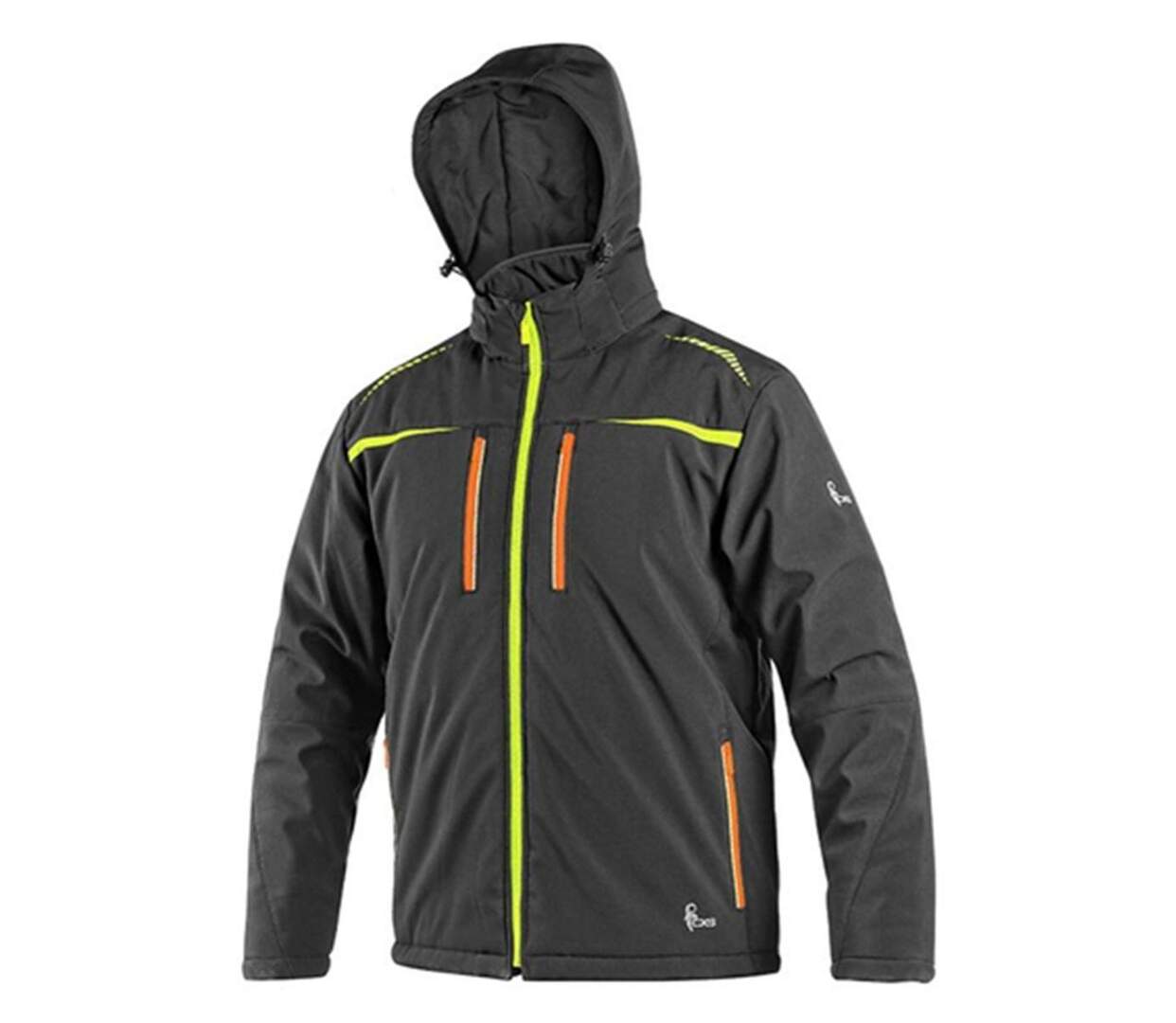 Veste de travail softshell - Homme - CXS1220-016 - noir - jaune et orange-1