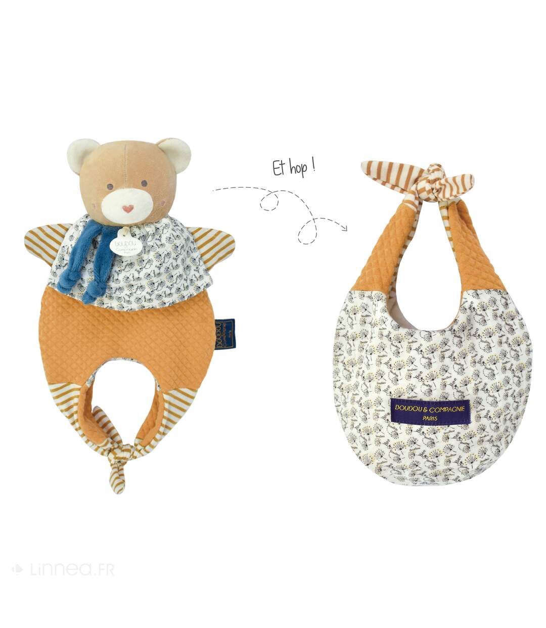 Doudou amusette polyester collection LES PETITS FUTÉS Ours-3