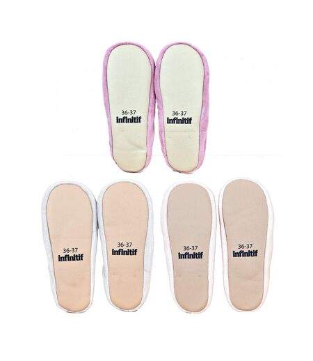 Pantoufles femme INFINITIF Chaussons ballerines - Pack de Noeud
