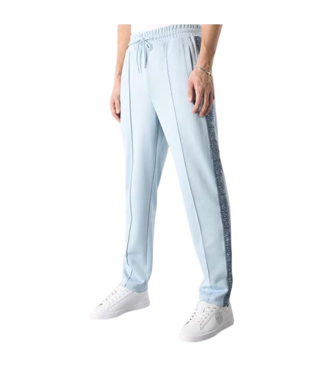 Mens Paisley Tracksuit Bottoms Light Blue Pretty Green-4