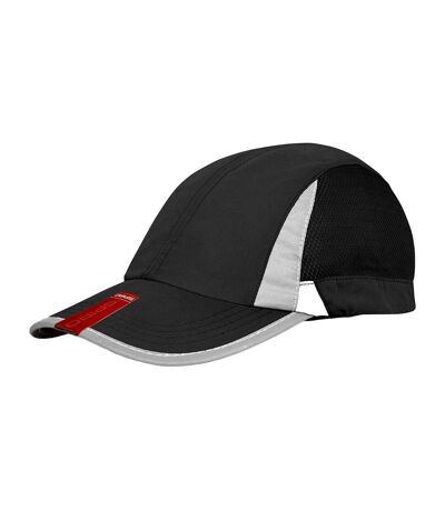 Casquette de sport spiro noir / blanc Result Headwear