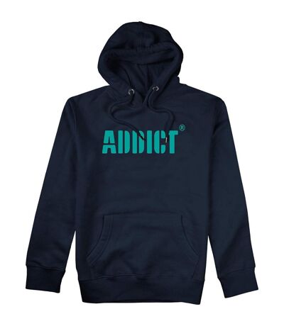 Addict Mens Stencil Logo Hoodie (Navy)