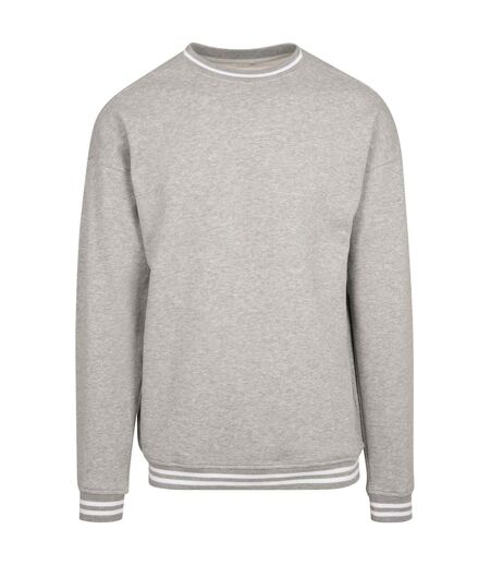Sweat College Adulte Gris Chiné Blanc Build Your Brand