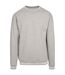 Sweat College Adulte Gris Chiné Blanc Build Your Brand-1