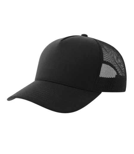 Casquette Trucker Motif/style 5 Panneaux Rapper Jersey-s Adulte Noir Atlantis Headwear