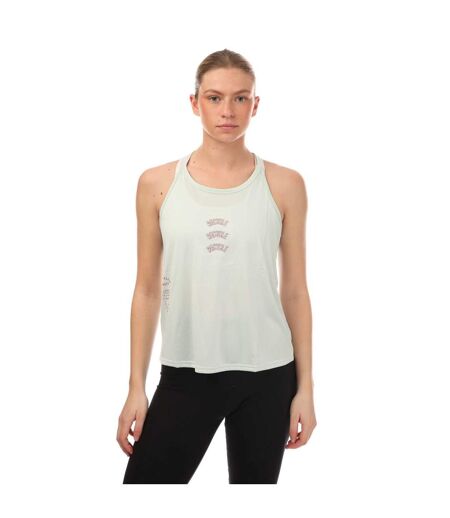 Womens/ladies run for the oceans tank top green Adidas