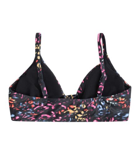 Womens/ladies bondi wrap bikini top jet black Animal