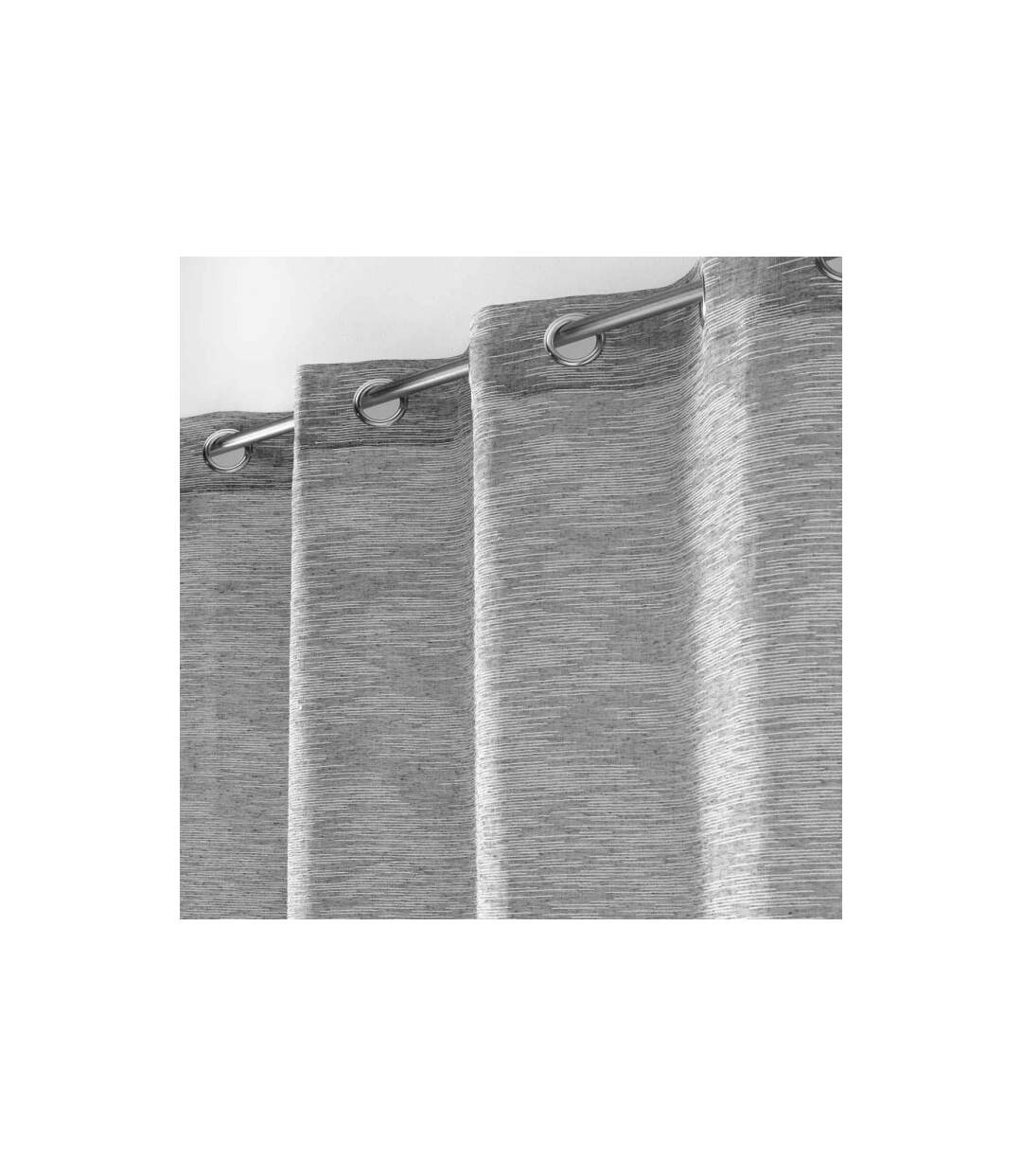 Rideau Voilage à Œillets Zebra 140x240cm Anthracite-2