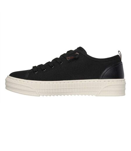 Womens/ladies Bobs Copa Canvas Trainers Black Skechers