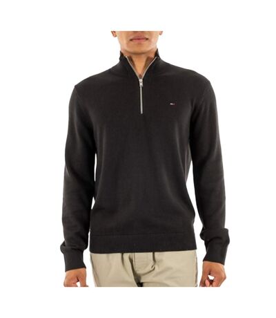 Pull 1/4 zip noir homme tommy hilfiger light - l