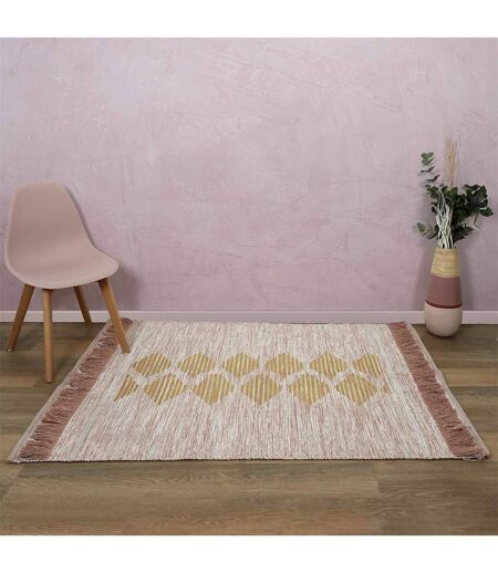 Tapis de Salon Imprimé 120x170cm Nude & Or