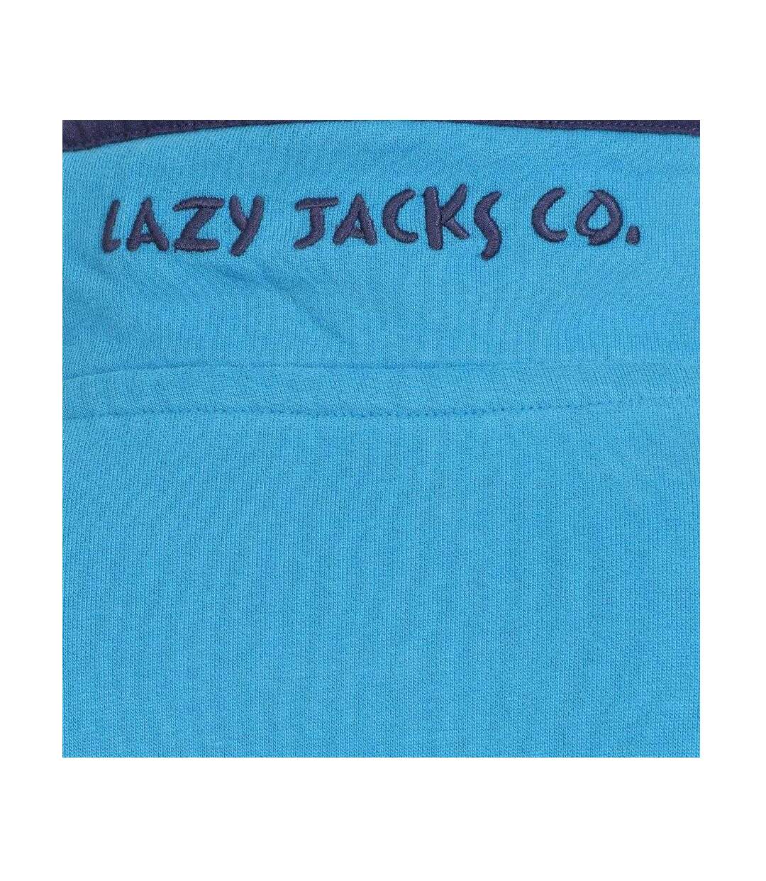 Womens/ladies Soft Touch Quarter Zip Sweatshirt Turquoise Lazy Jacks-3