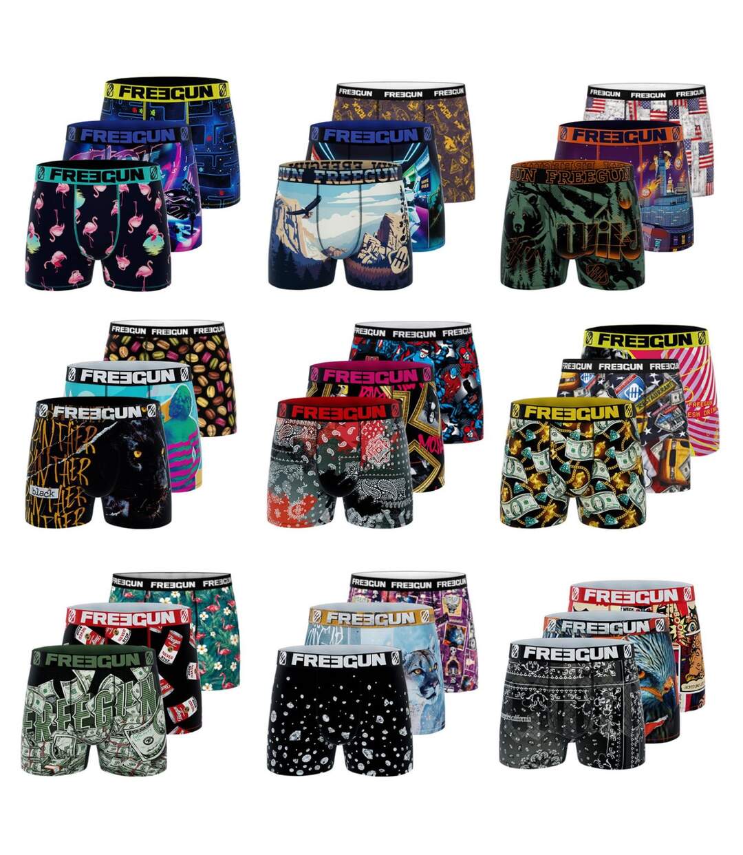 Pack Surprise de 3 Boxers microfibre homme Freegun-3