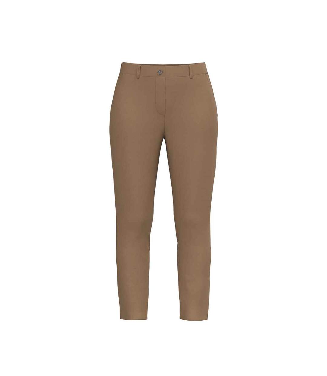 Womens/ladies Chino Trousers Dark Camel Native Spirit-1