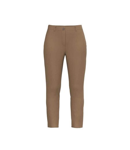 Womens/ladies Chino Trousers Dark Camel Native Spirit