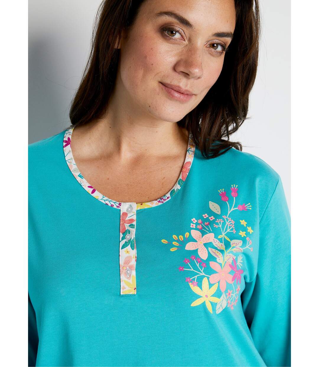 Chemise de nuit mi-longue manches longues-3