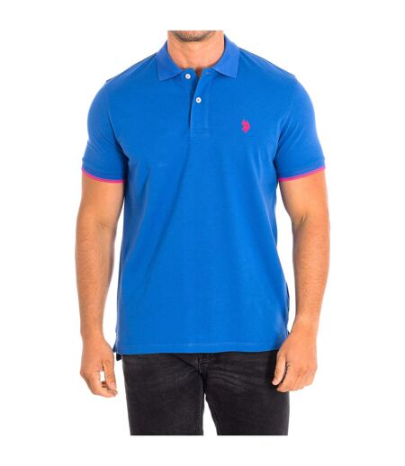 LORN Short Sleeve Polo with contrast lapel collar 62235 man