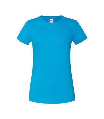 Womens/ladies iconic 150 t-shirt azure blue Fruit of the Loom