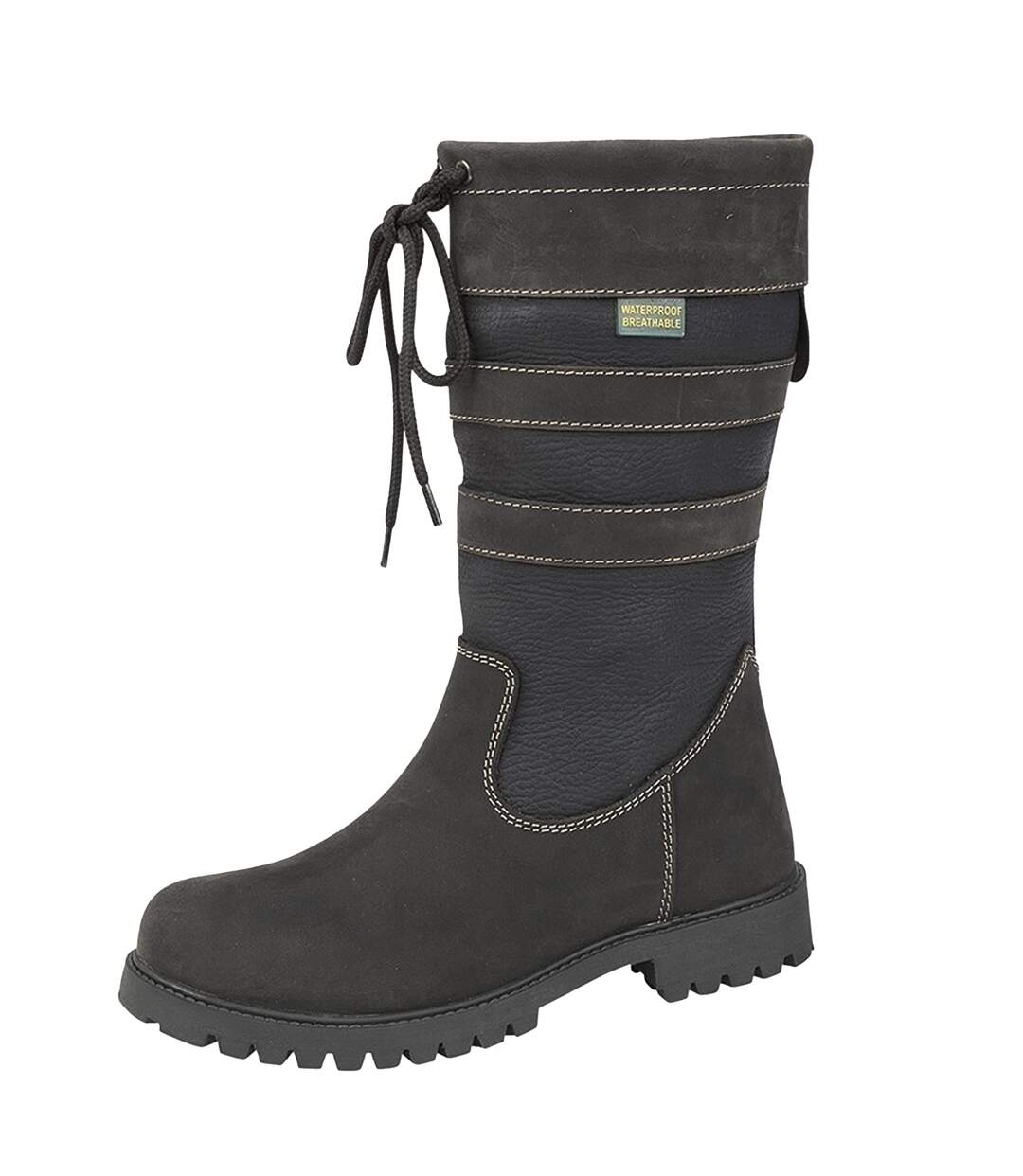 Bottes mi-mollet femme noir / bleu marine Woodland-1