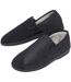 Men's Black Fleece-Lined Slippers