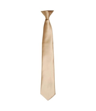 Premier Unisex Adult Satin Tie (Khaki) (One Size) - UTPC6346