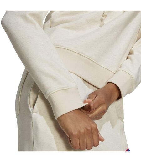 Sweat À Capuche Motif/style Lettrage Femme Beige Adidas
