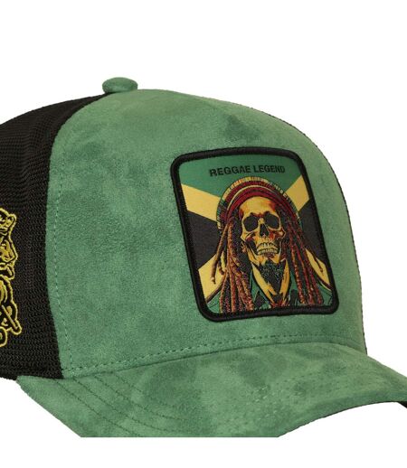 Casquette trucker en suédine avec filet et patch Reggae Legend Capslab