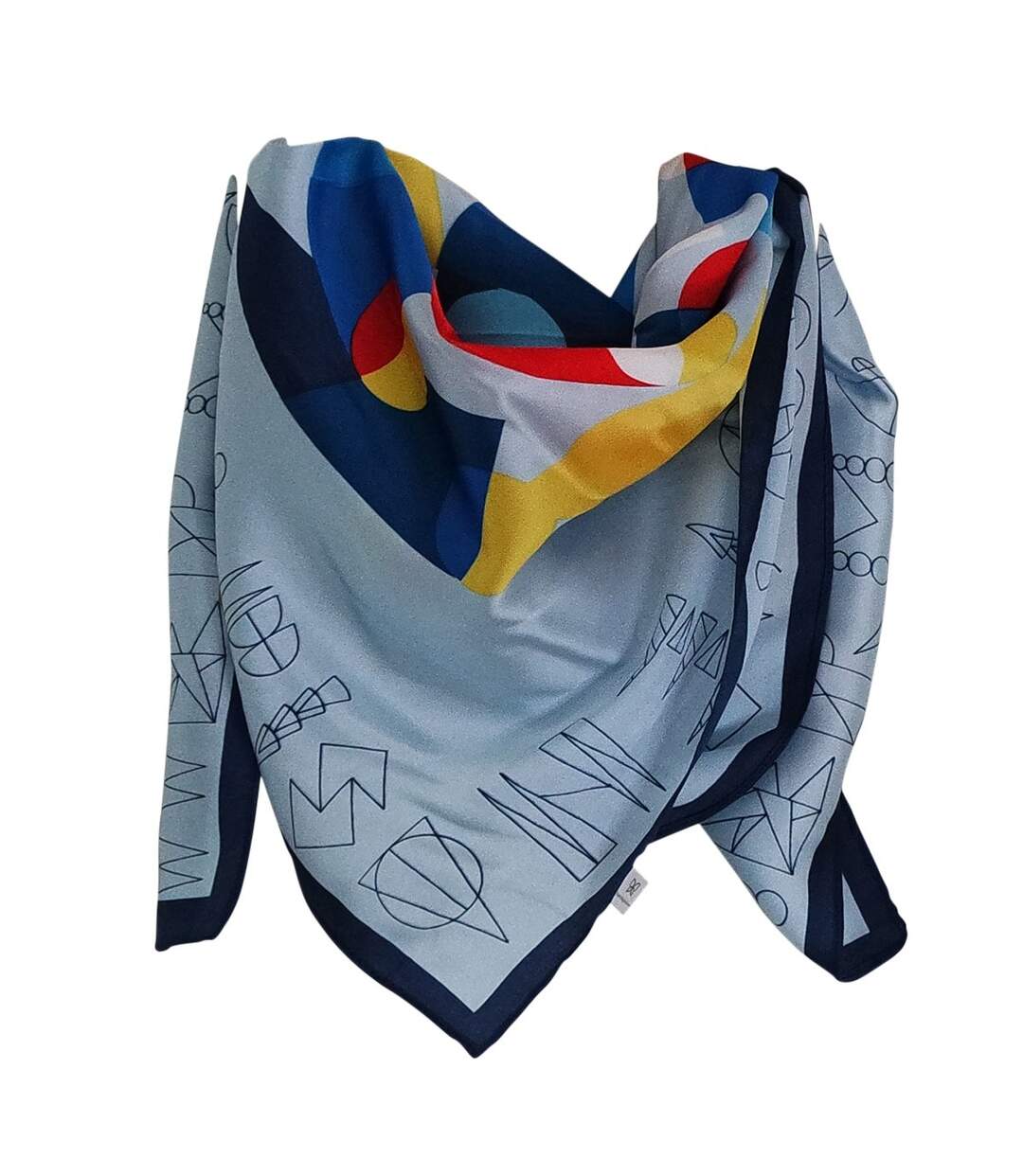 Foulard polysatin géométrique-2