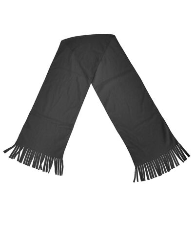 Result Ladies/Womens Active Fleece Winter Tassel Scarf (Charcoal) (One Size)