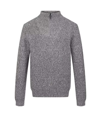 Regatta Mens Kaison Marl Knitted Half Zip Sweater (Dark Grey) - UTRG8414
