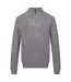 Regatta Mens Kaison Marl Knitted Half Zip Sweater (Dark Grey)