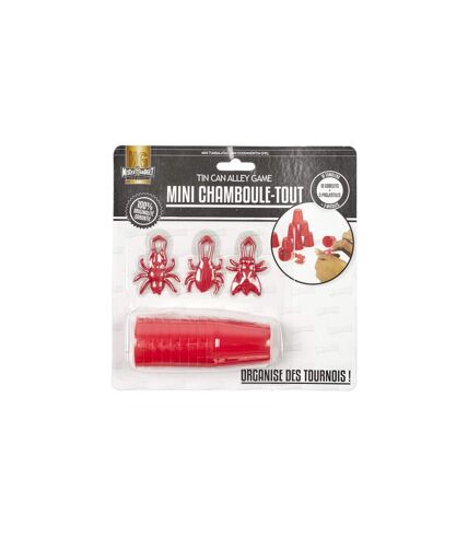 Mini-Jeu 10 Verres Chamboule-Tout 4cm Rouge