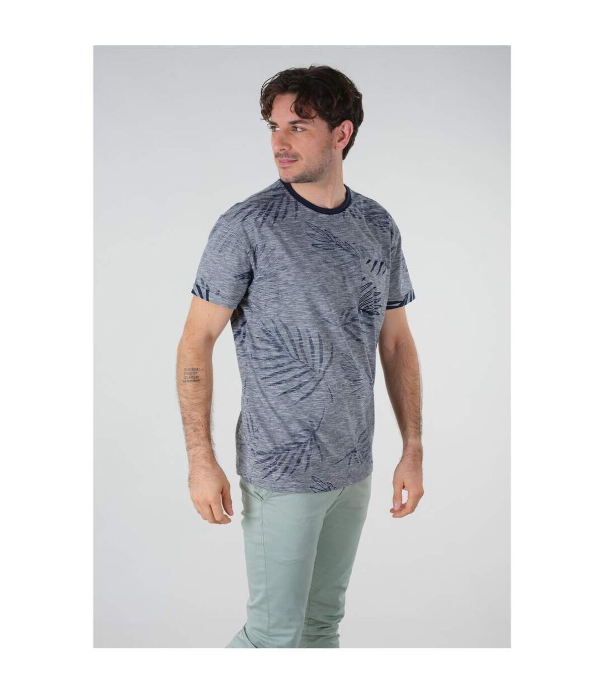 T-shirt avec imprimé tropical NIKI Navy
