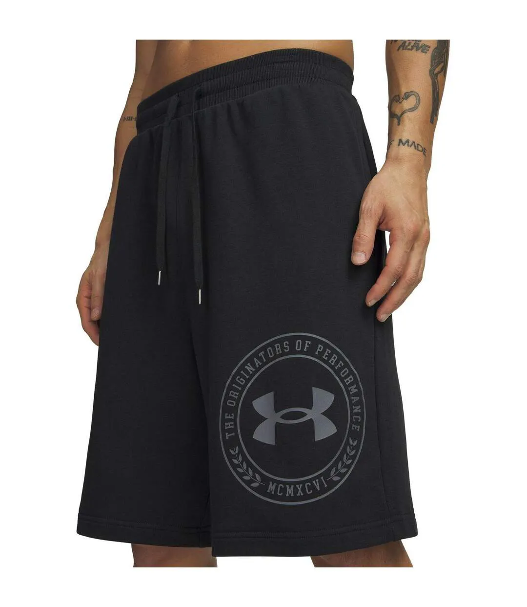 Mens Rival Graphic Shorts Black Under Armour-3